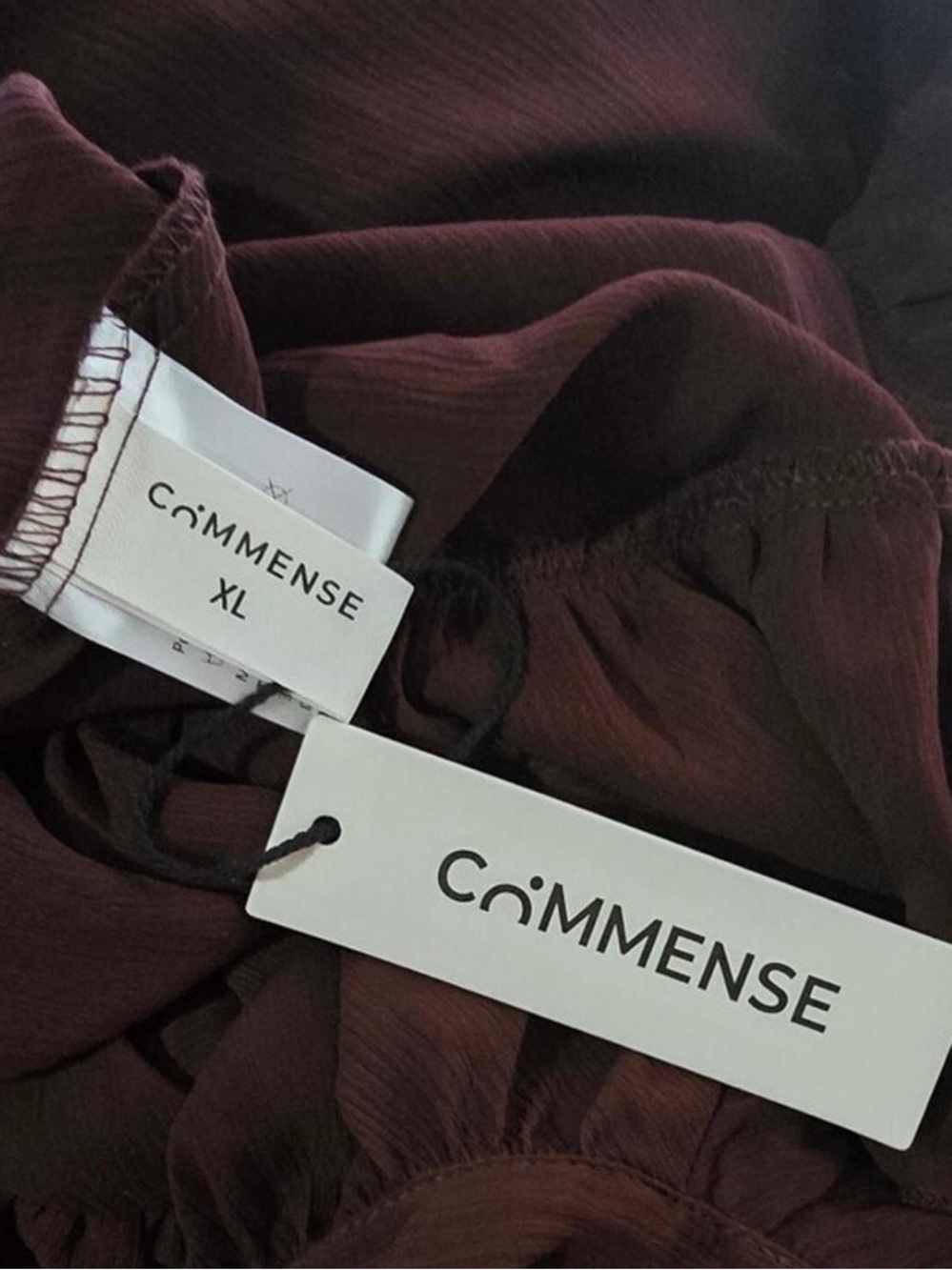 Commense Chocolate Brown Ruffle Mini Dress - Picture 6 of 7